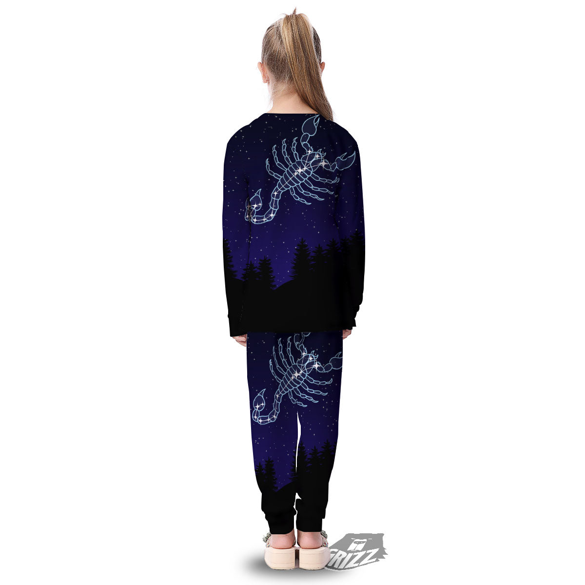 Constellation Scorpio Print Kid's Pajamas-grizzshop