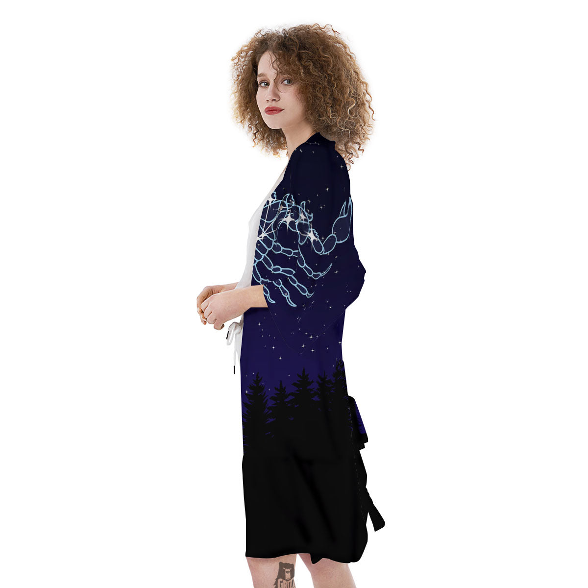 Constellation Scorpio Print Kimono-grizzshop