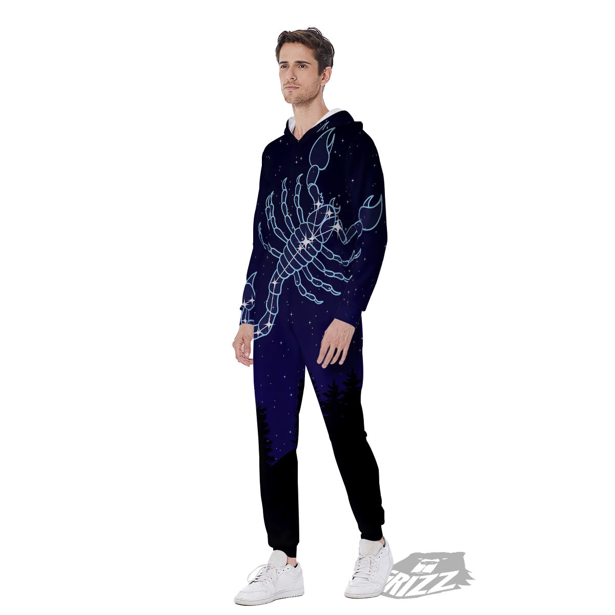Constellation Scorpio Print Men's Jumpsuit-grizzshop