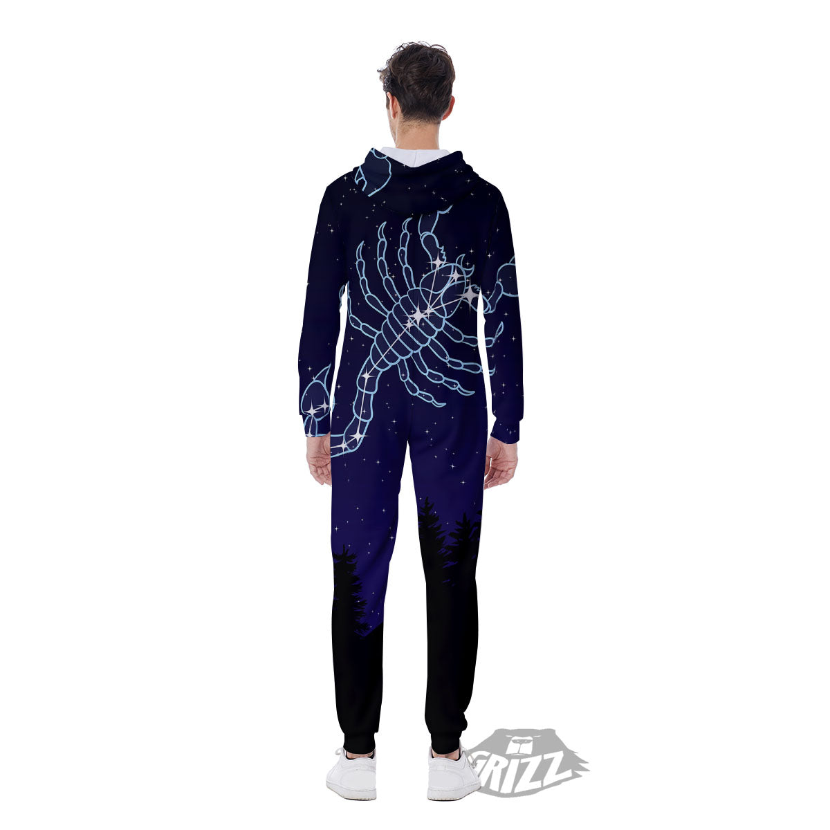 Constellation Scorpio Print Men's Jumpsuit-grizzshop