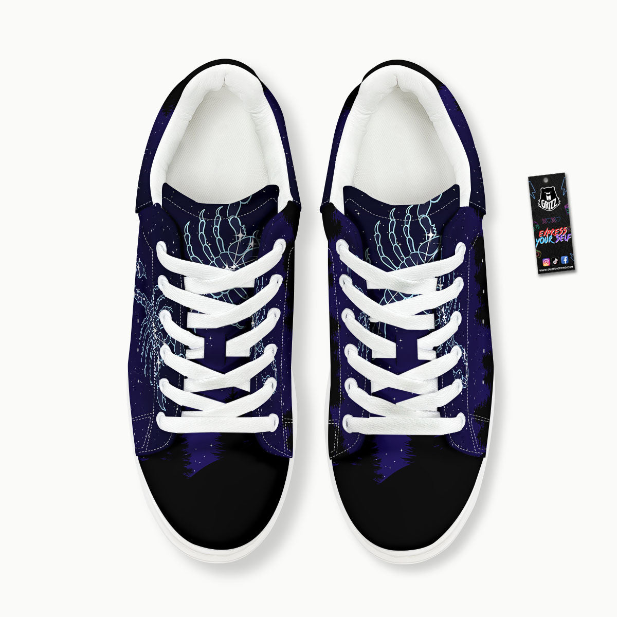 Constellation Scorpio Print Platform Shoes-grizzshop