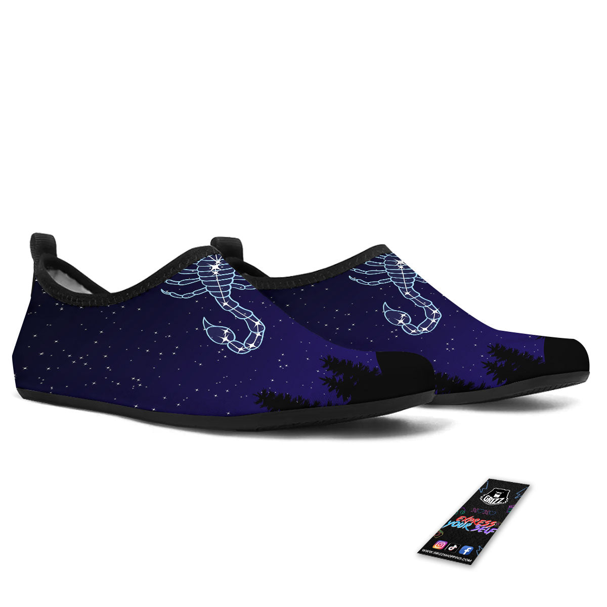 Constellation Scorpio Print Water Shoes-grizzshop