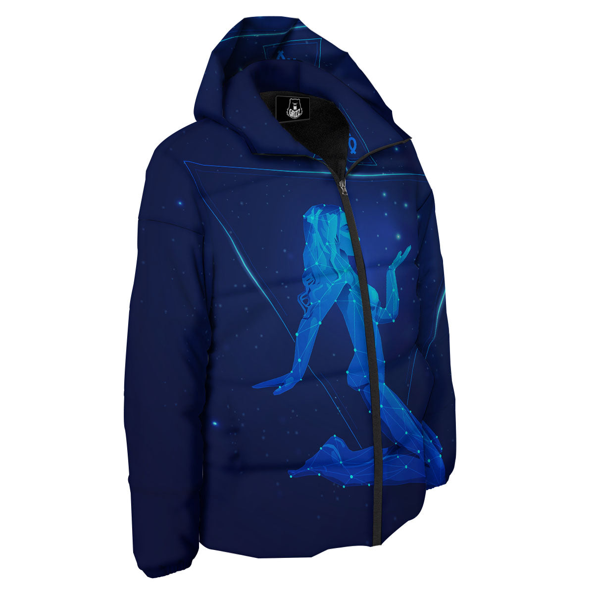 Constellation Virgo Print Down Jacket-grizzshop