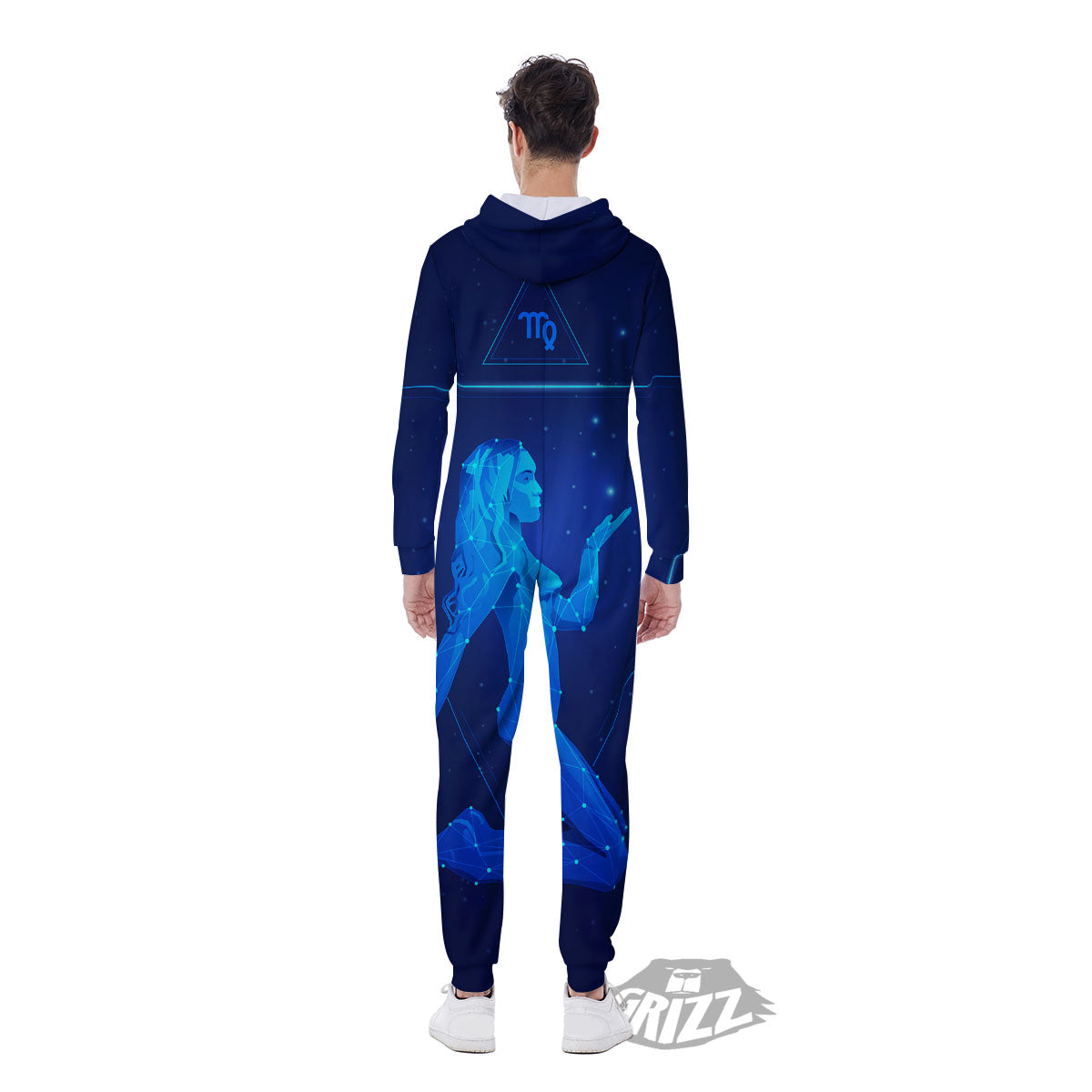 Constellation Virgo Print Men's Jumpsuit-grizzshop
