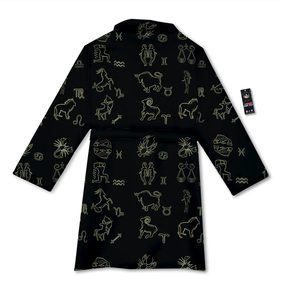 Constellation Zodiac Print Pattern Bathrobe-grizzshop