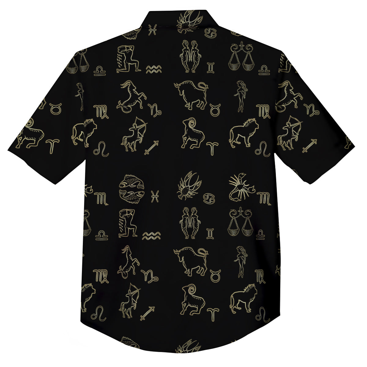 Constellation Zodiac Print Pattern Button Up Shirt-grizzshop