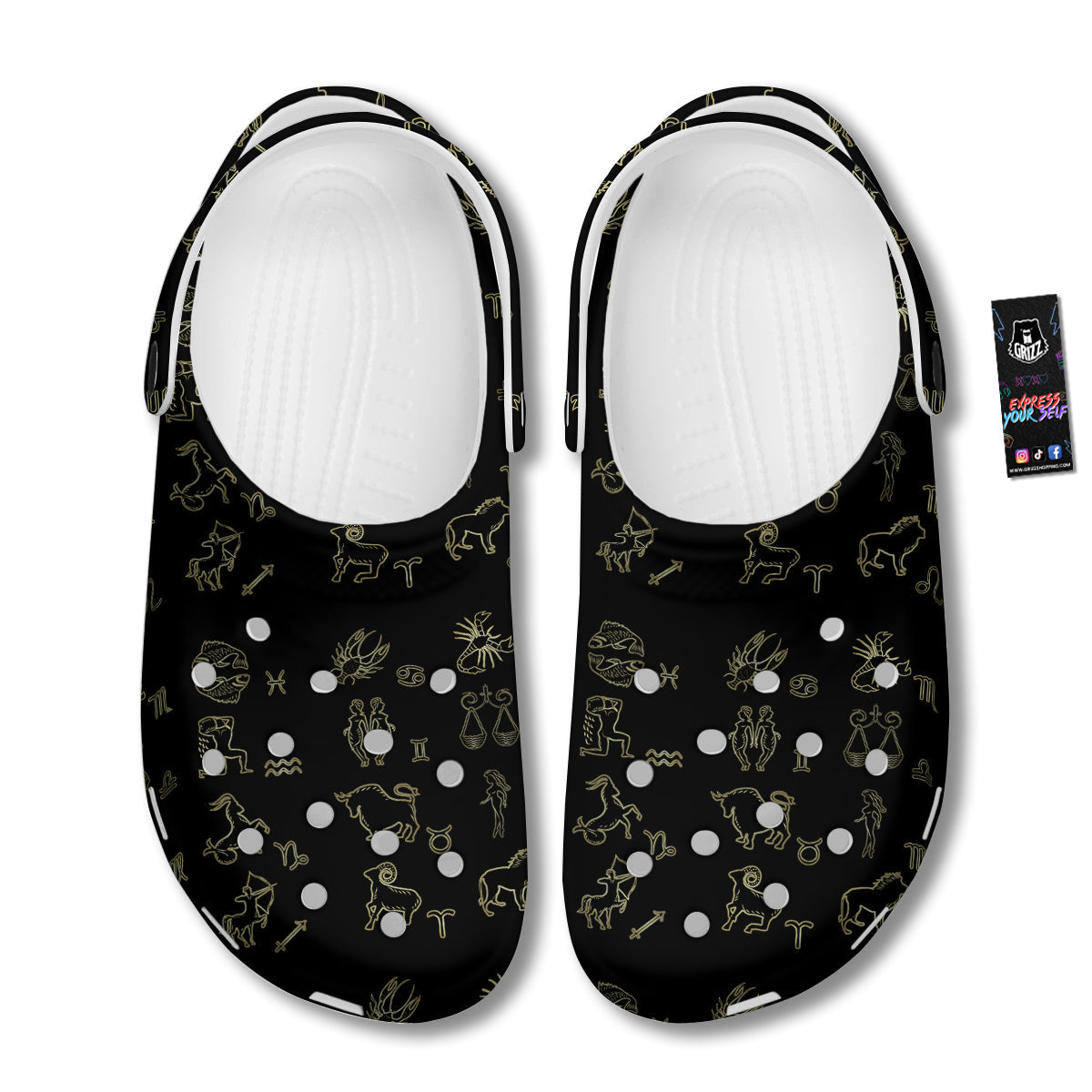 Constellation Zodiac Print Pattern Clog-grizzshop