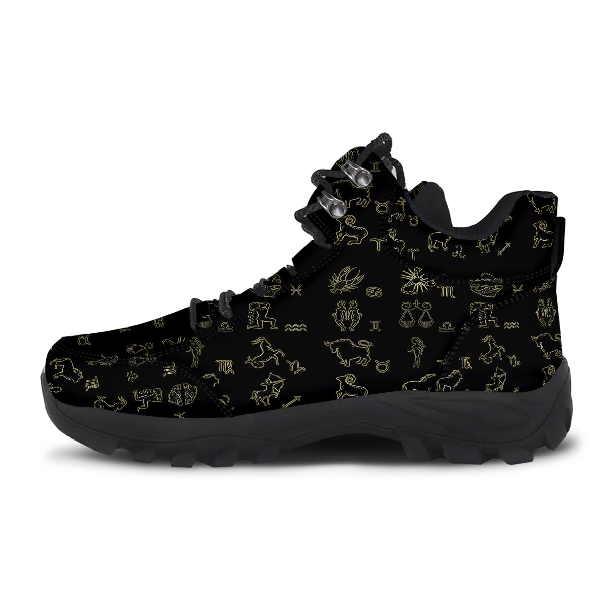 Constellation Zodiac Print Pattern Hiking Shoes-grizzshop