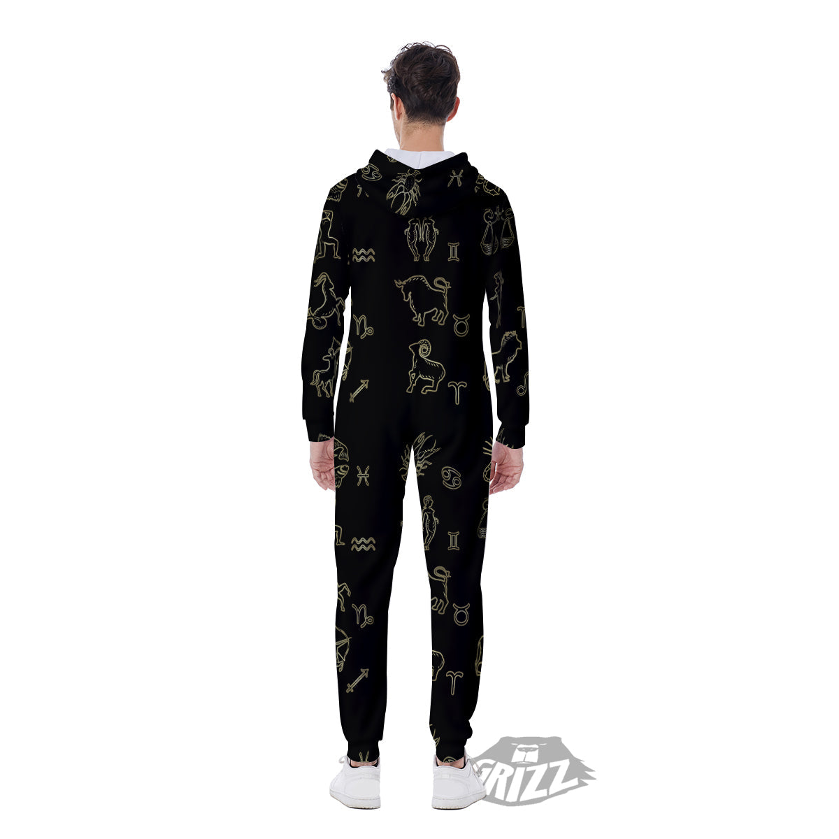 Constellation Zodiac Print Pattern Men's Jumpsuit-grizzshop
