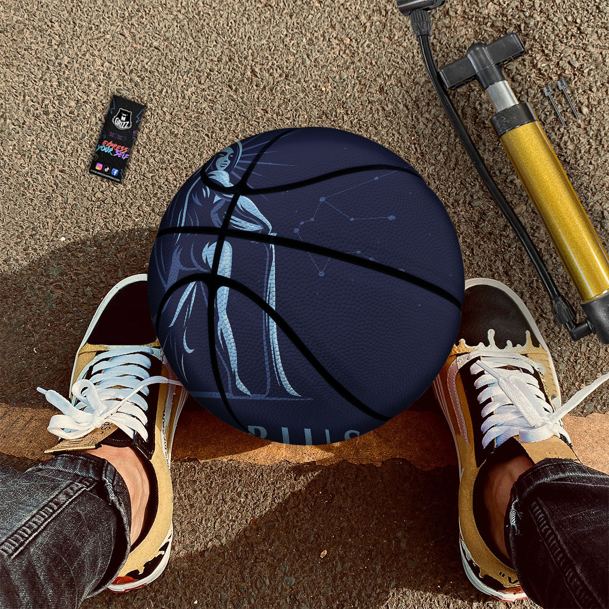 Constellation Aquarius Print Basketball