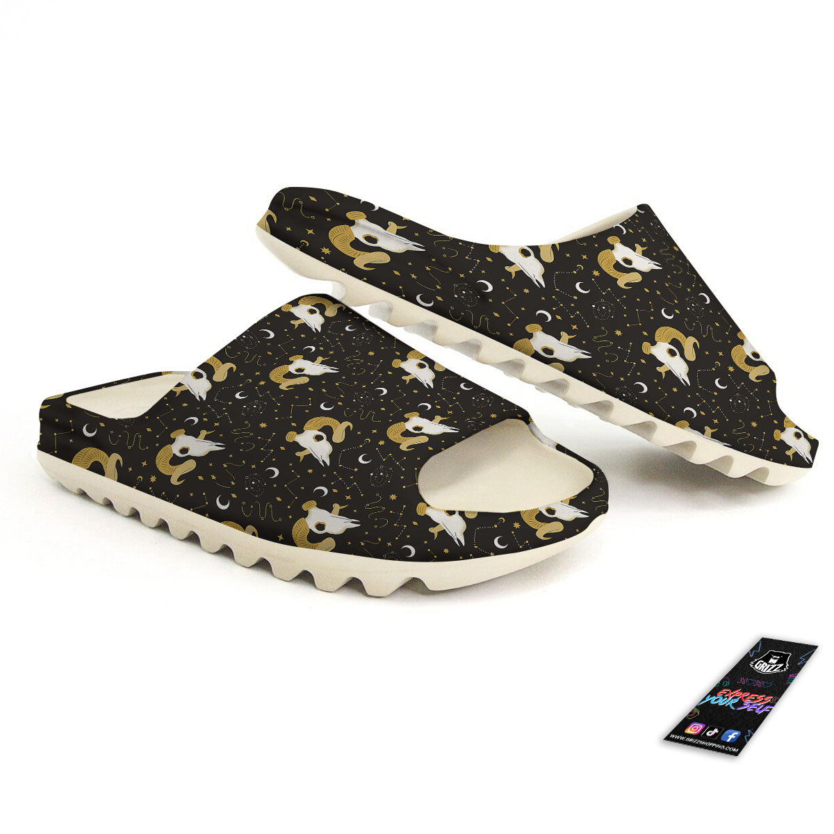 Constellation Aries Print Sandals-grizzshop