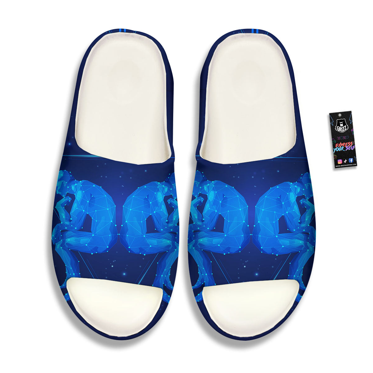 Constellation Gemini Print Sandals-grizzshop