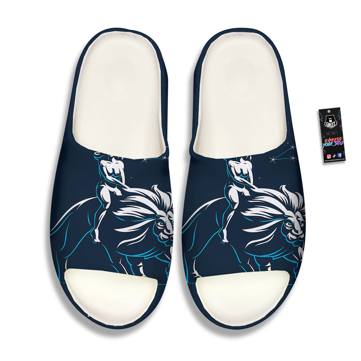 Constellation Leo Print Sandals-grizzshop