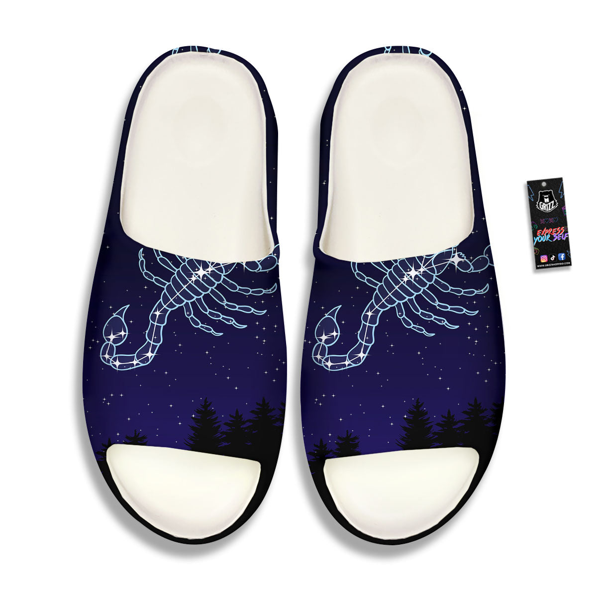 Constellation Scorpio Print Sandals-grizzshop