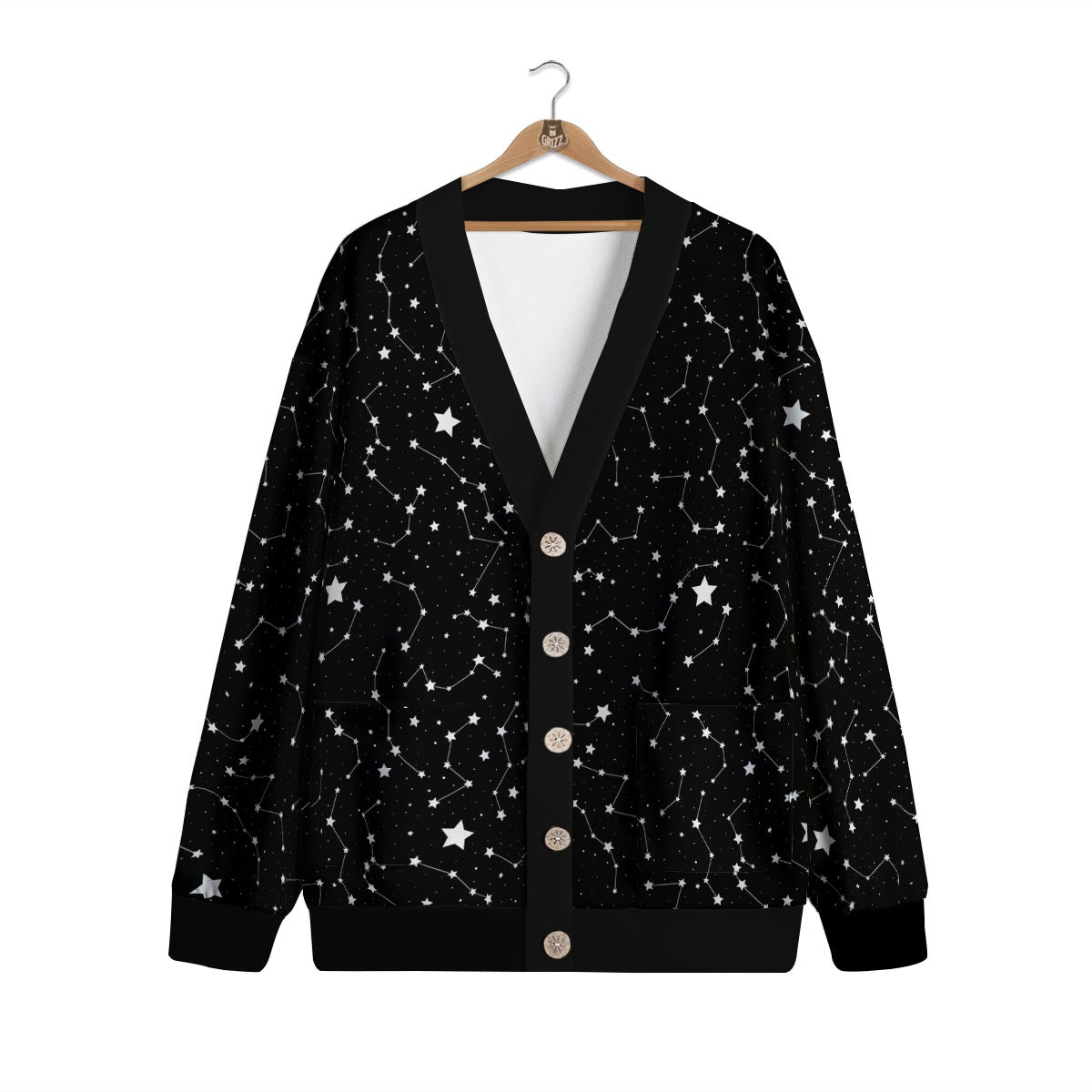 Constellations Star Print Pattern Cardigan-grizzshop