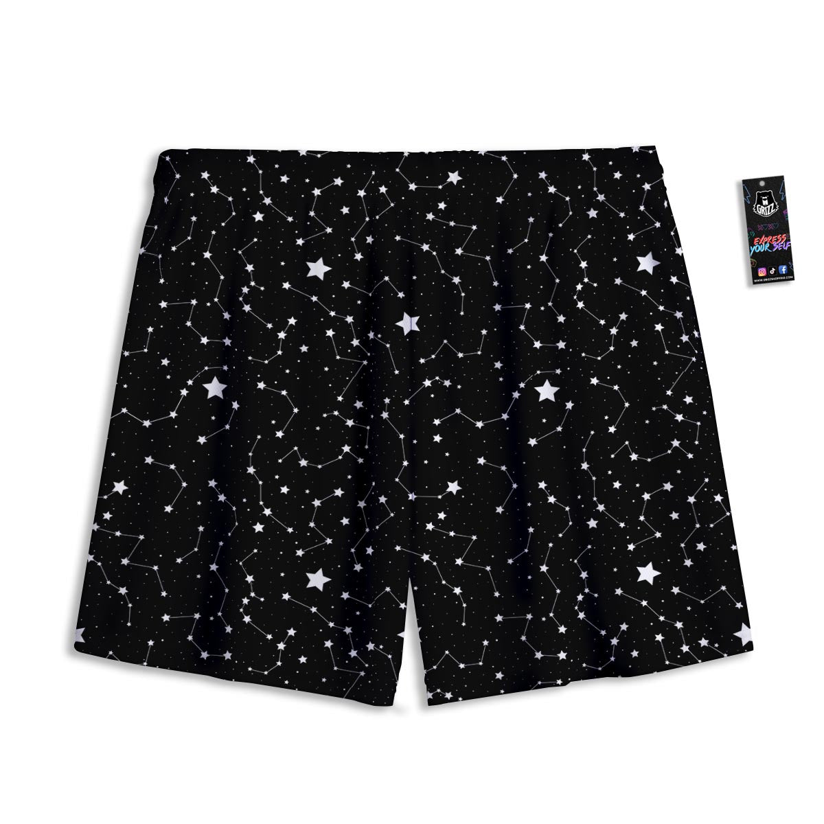 Constellations Star Print Pattern Mesh Shorts-grizzshop