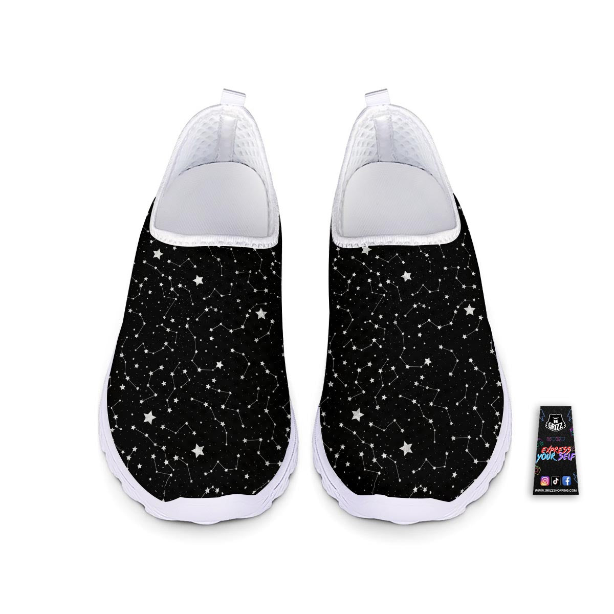 Constellations Star Print Pattern Nurse Shoes-grizzshop