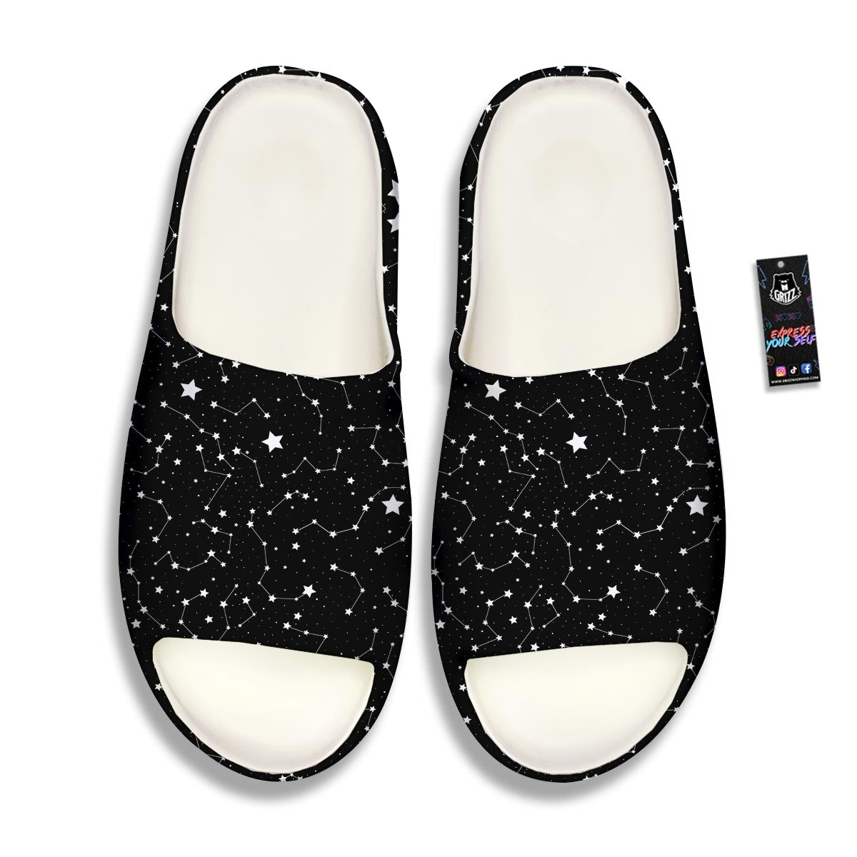 Constellations Star Print Pattern Sandals-grizzshop
