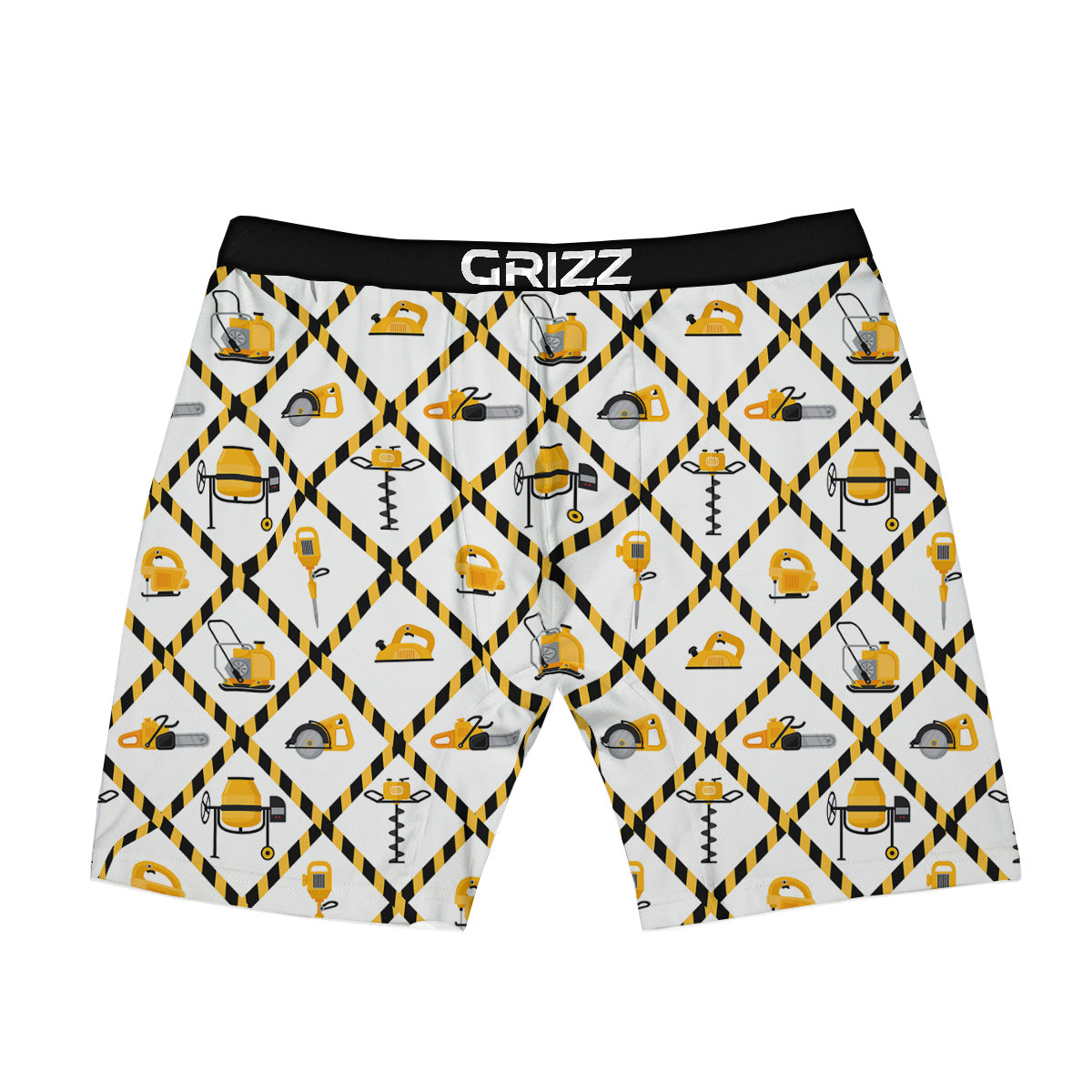 Construction Equipment Yellow Print Pattern Boxer Briefs-grizzshop