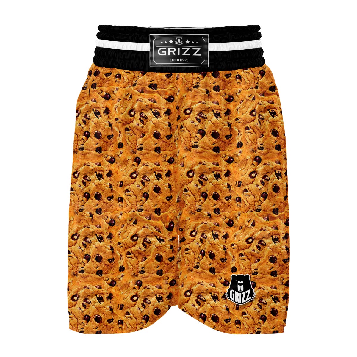 Cookie Biscuit Pattern Print Boxing Shorts-grizzshop