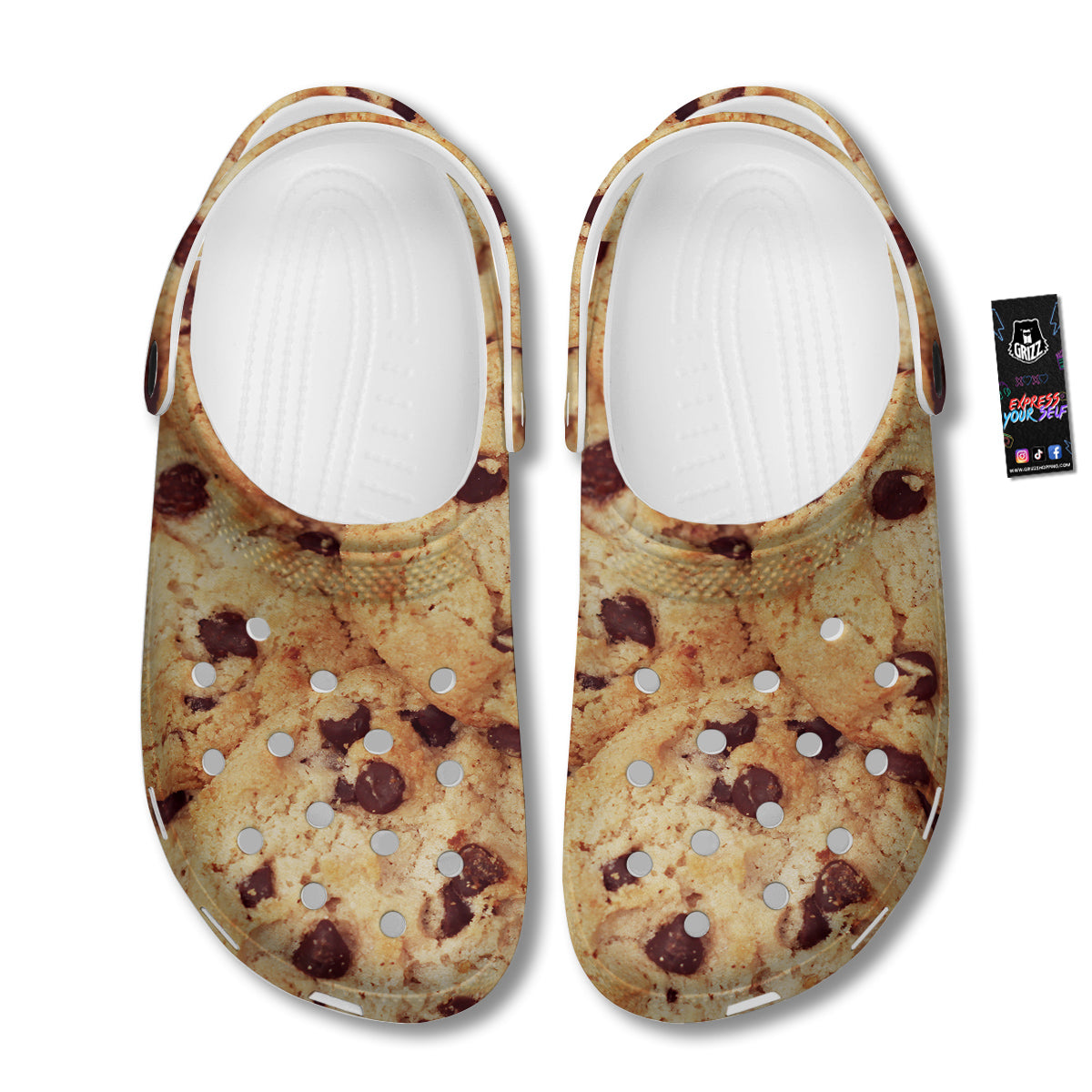 Cookie Chocolate Chip Print Clog-grizzshop