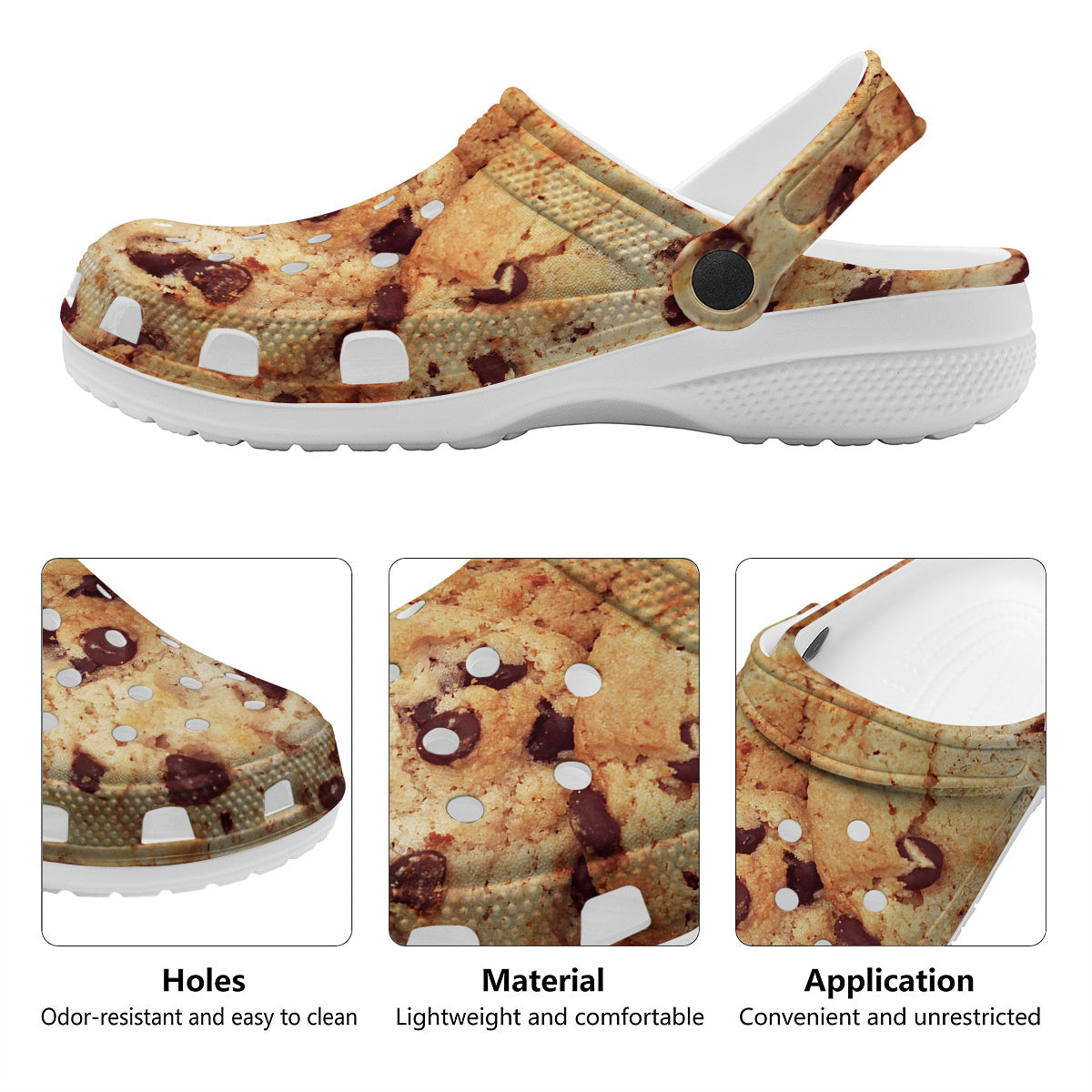 Cookie Chocolate Chip Print Clog-grizzshop
