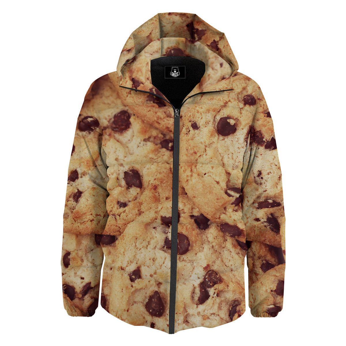 Cookie Chocolate Chip Print Down Jacket-grizzshop