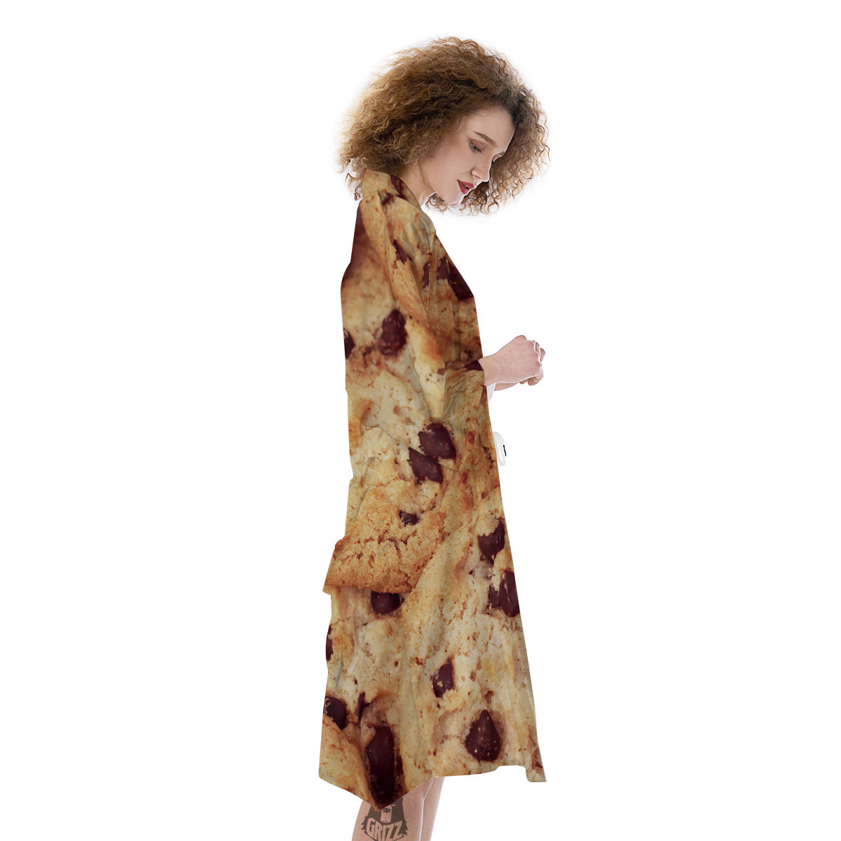Cookie Chocolate Chip Print Kimono-grizzshop