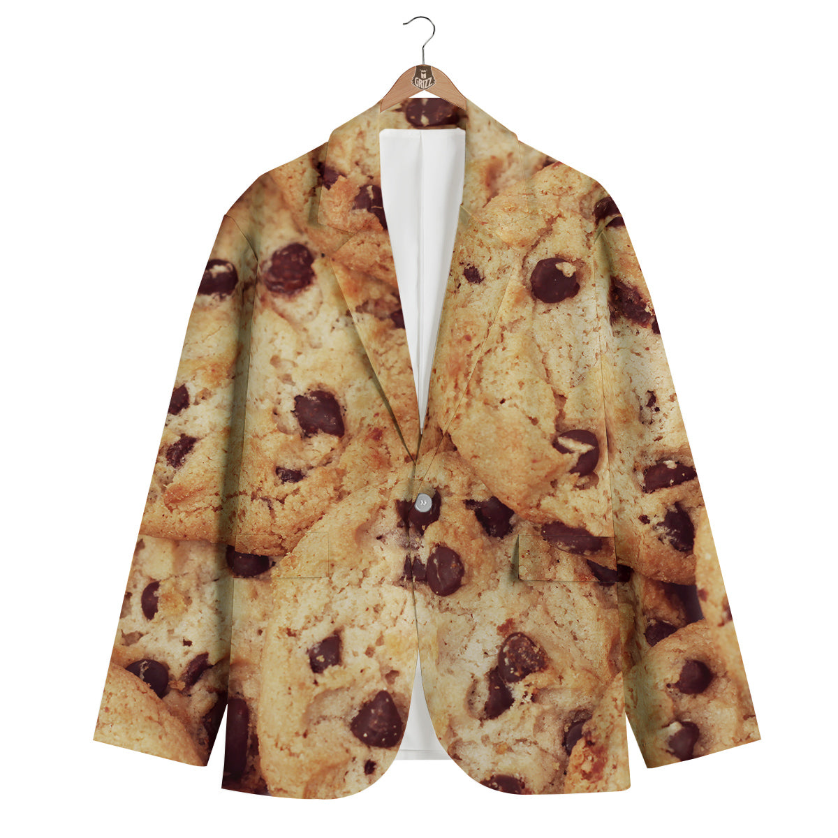 Cookie Chocolate Chip Print Men's Blazer-grizzshop