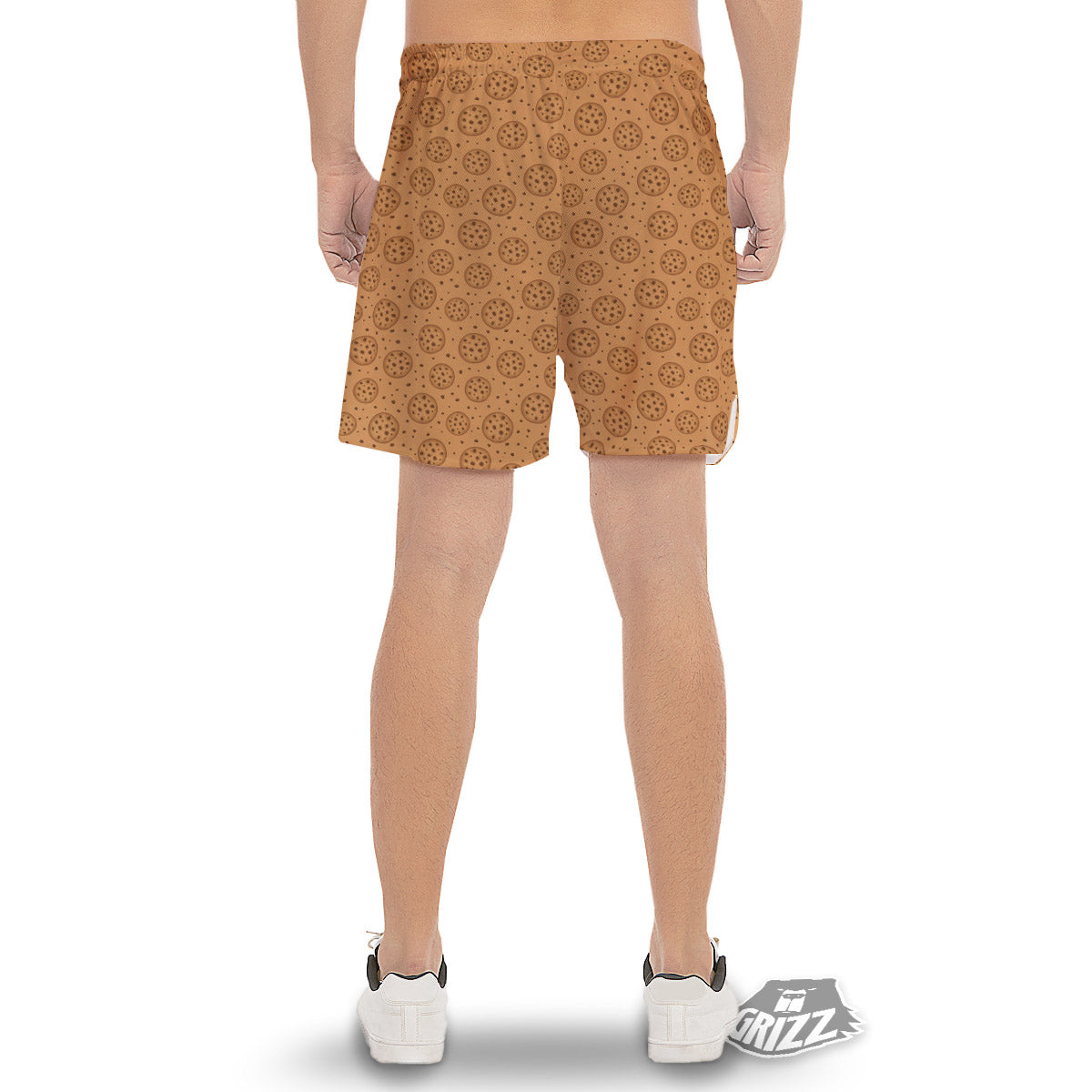 Cookie Chocolate Chip Print Pattern Men's Gym Shorts-grizzshop