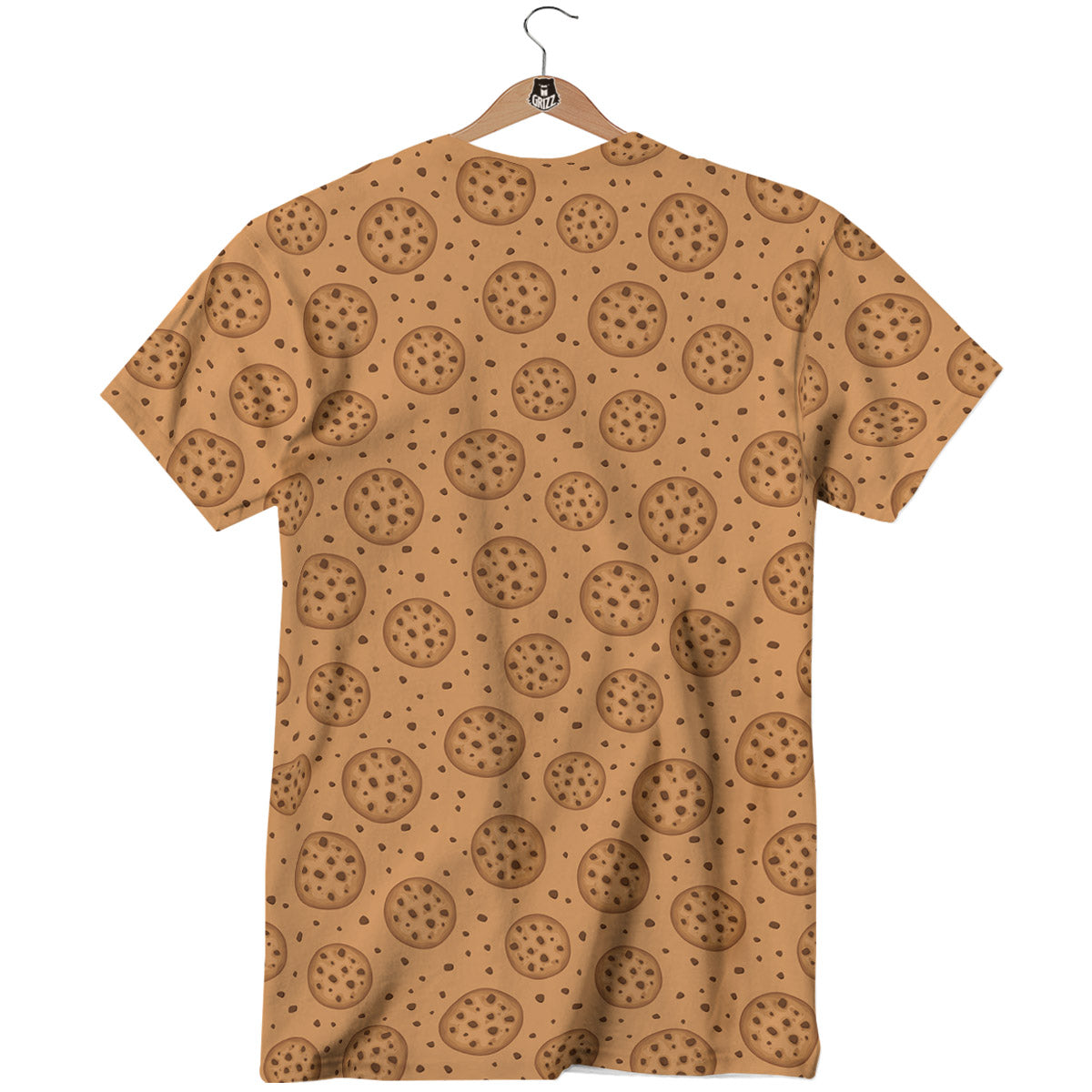 Cookie Chocolate Chip Print Pattern T-Shirt-grizzshop