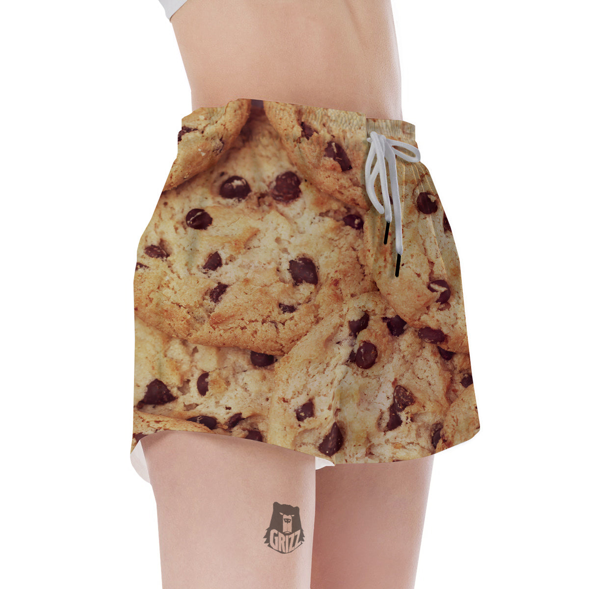 Cookie Chocolate Chip Print Women's Shorts-grizzshop