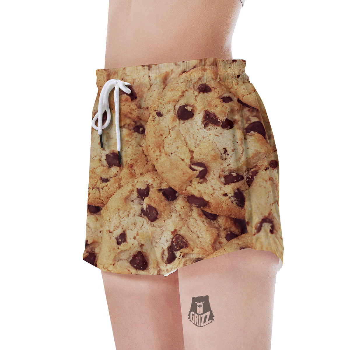 Cookie Chocolate Chip Print Women's Shorts-grizzshop