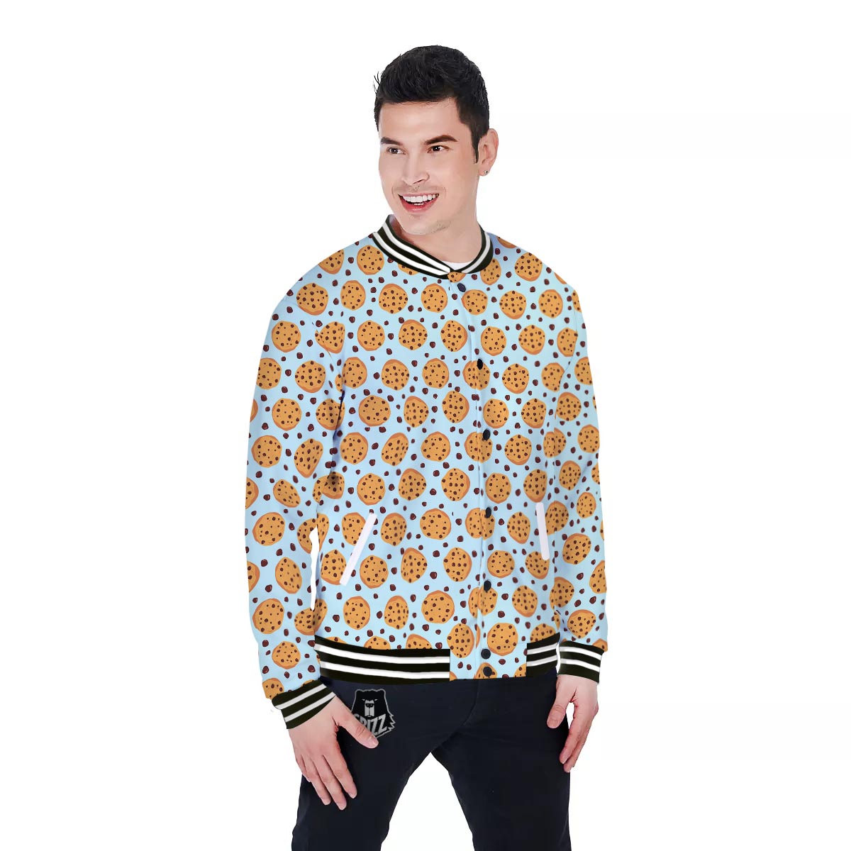 Cookie Sweet Print Pattern Baseball Jacket-grizzshop