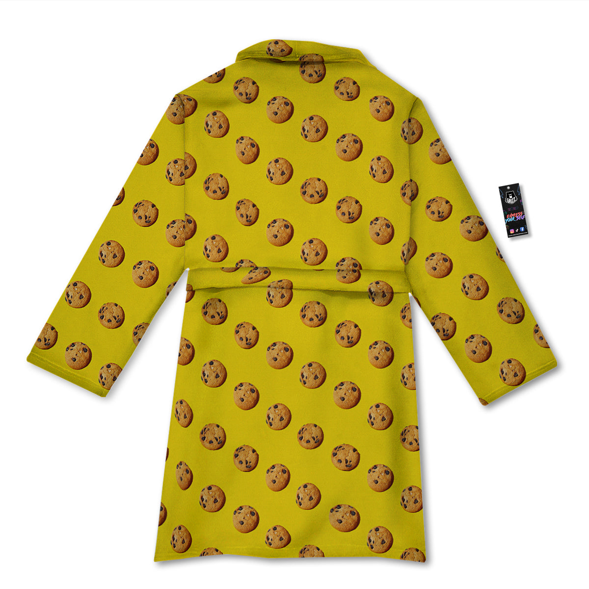 Cookie Yellow Print Pattern Bathrobe-grizzshop
