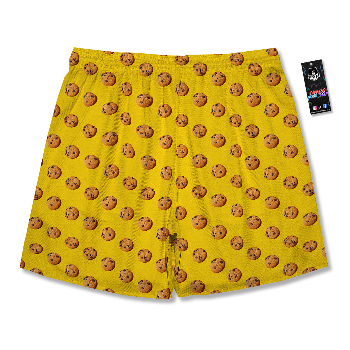 Cookie Yellow Print Pattern Men's Running Shorts-grizzshop