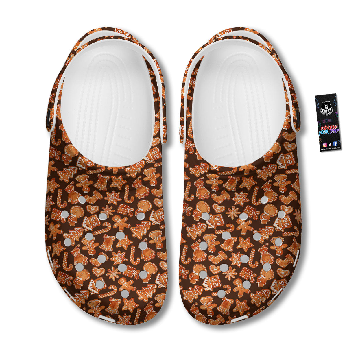 Cookies Gingerbread Print Pattern Clog-grizzshop