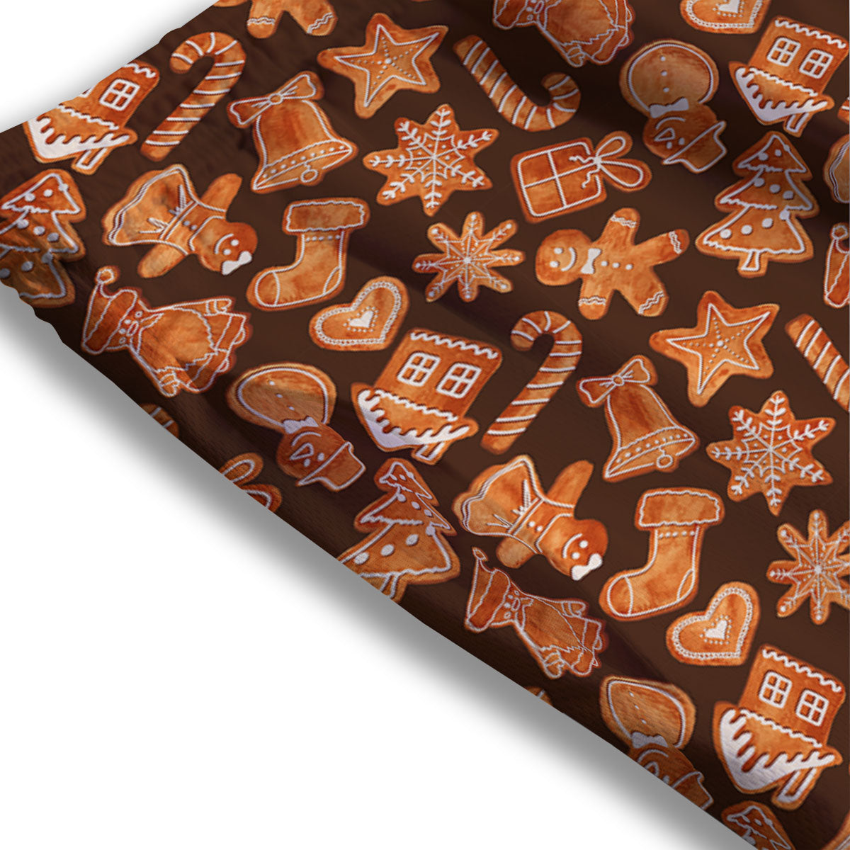 Cookies Gingerbread Print Pattern Mesh Shorts