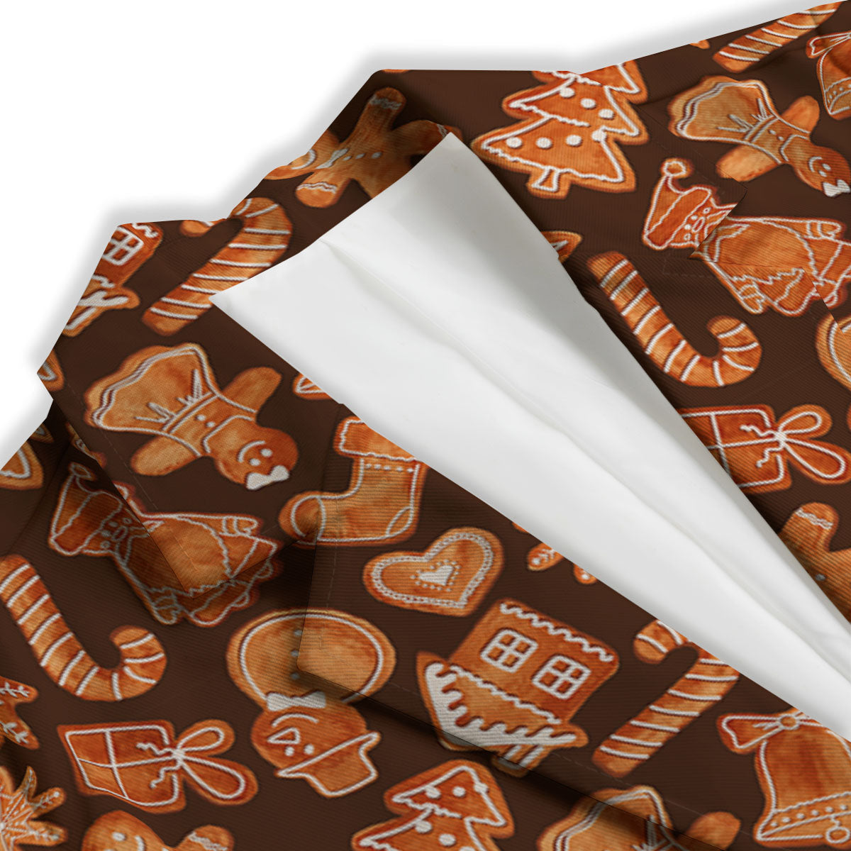 Cookies Gingerbread Print Pattern Women's Blazer-grizzshop