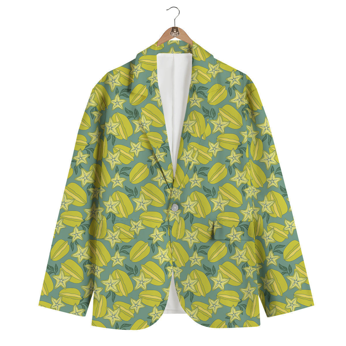 Corambola And Leaf Print Pattern Men's Blazer-grizzshop