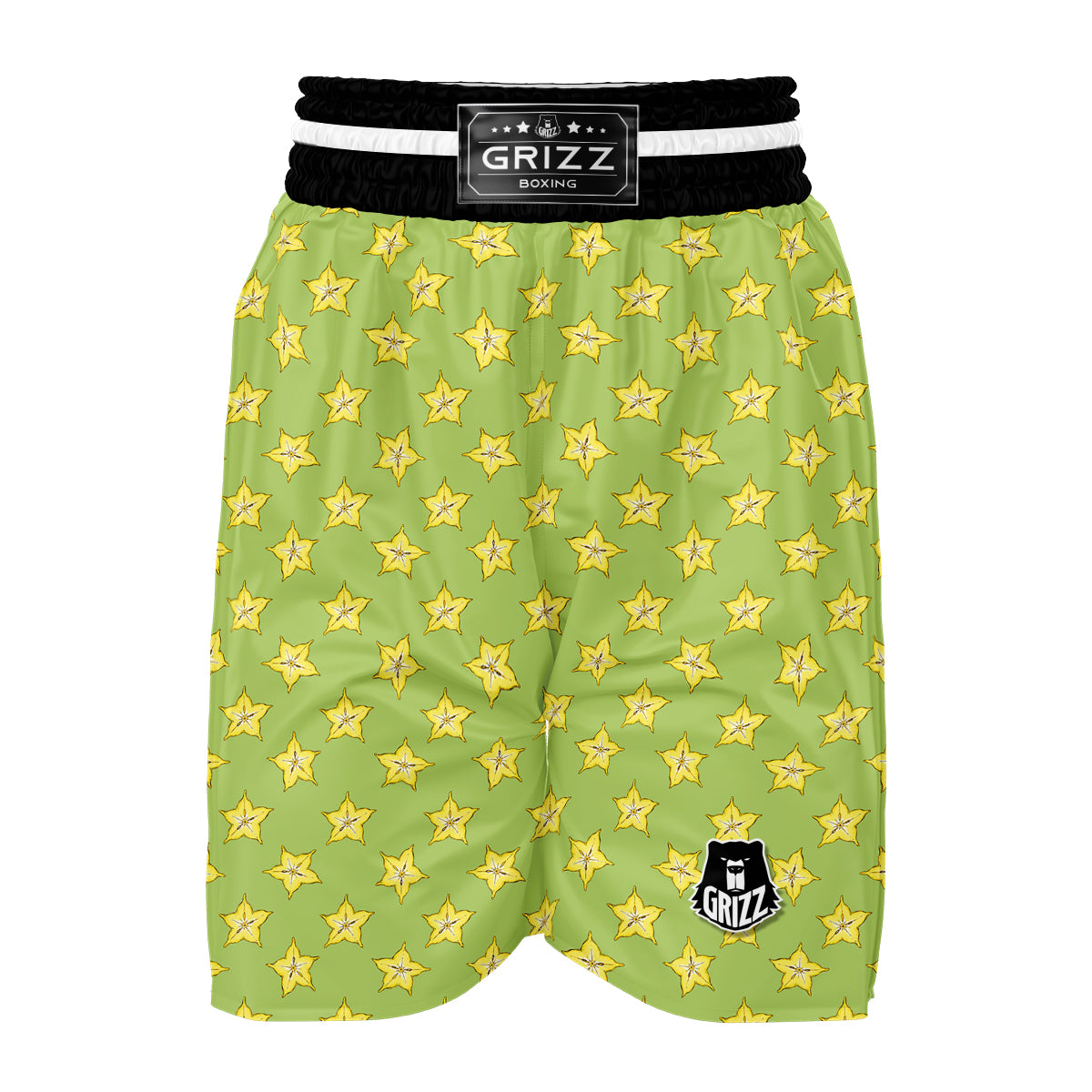 Corambola Green And Yellow Print Pattern Boxing Shorts-grizzshop