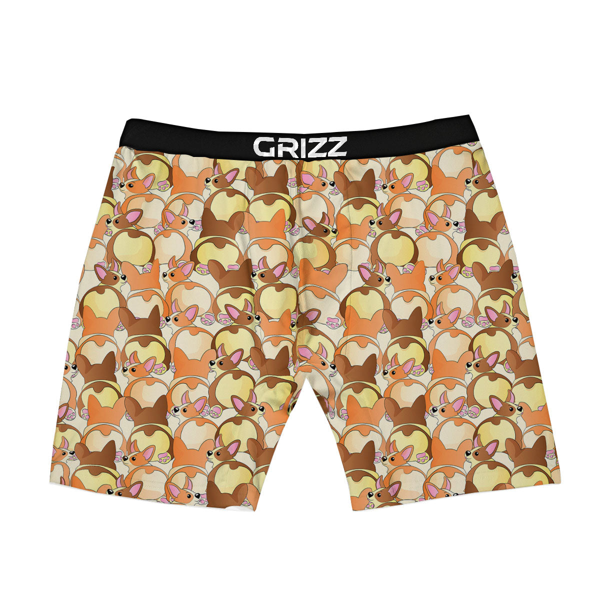Corgi Butt Print Pattern Boxer Briefs-grizzshop