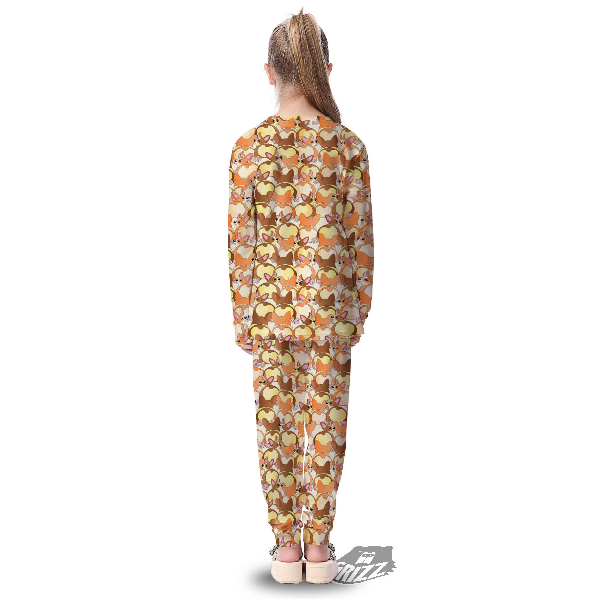 Corgi Butt Print Pattern Kid's Pajamas-grizzshop