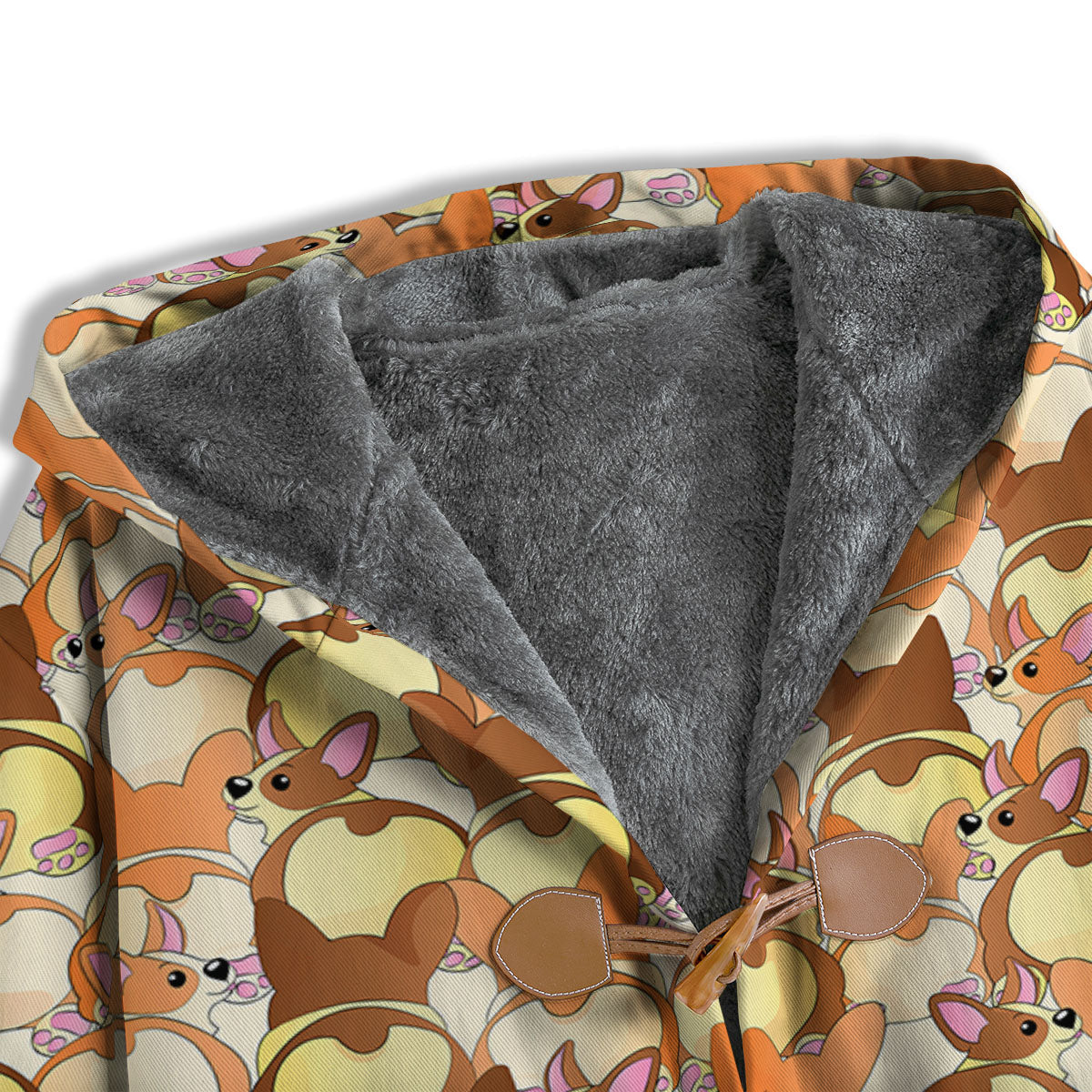 Corgi Butt Print Pattern Men's Windbreaker Jacket-grizzshop