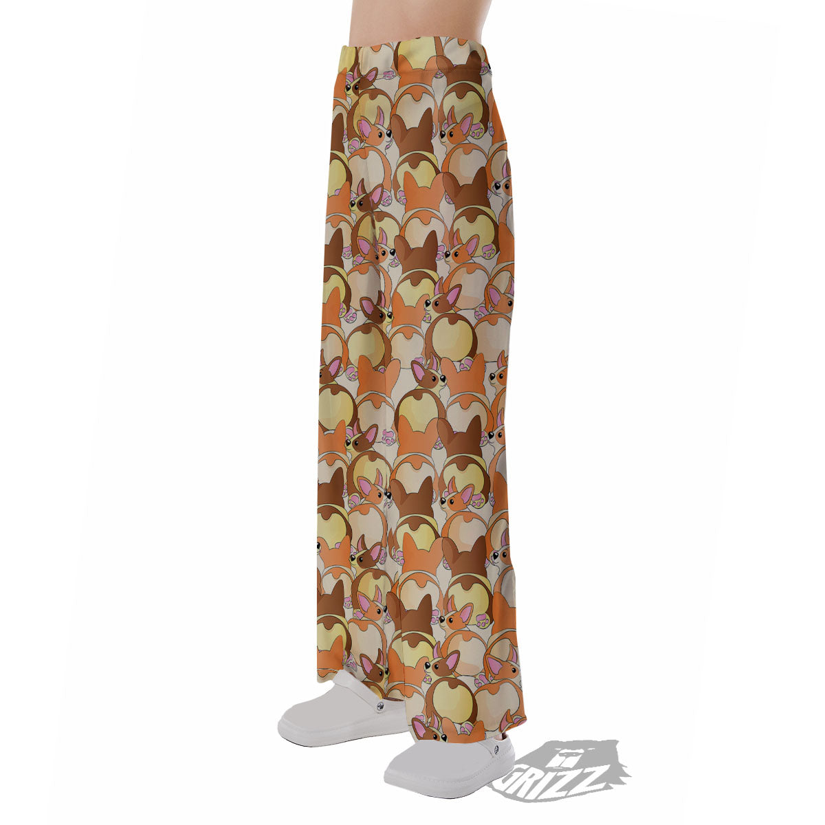 Corgi Butt Print Pattern Pajama Pants-grizzshop