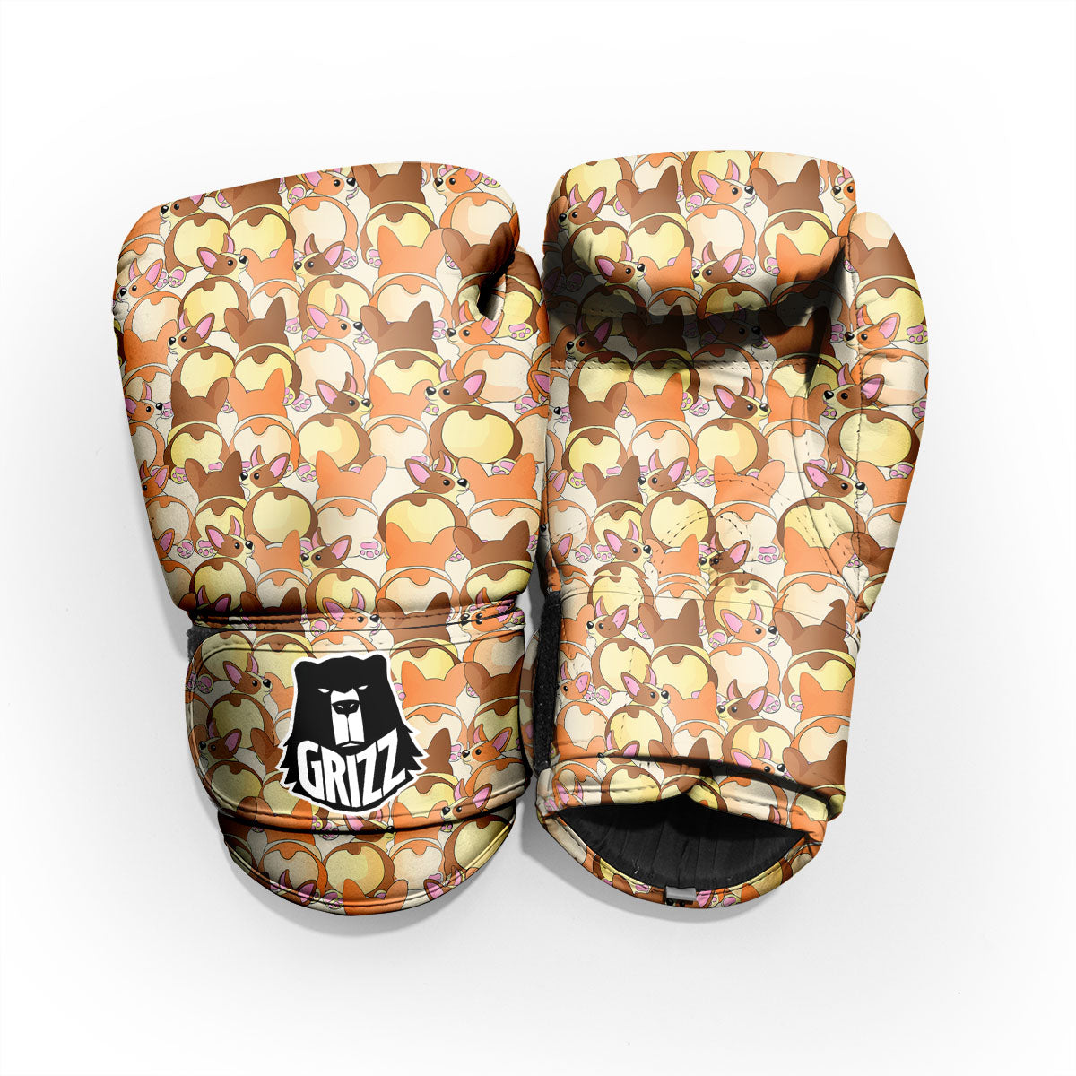 Corgi Butt Print Pattern Pro Boxing Glove