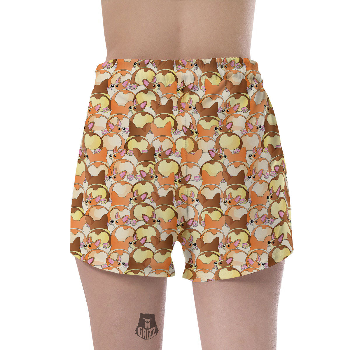 Corgi Butt Print Pattern Women's Shorts-grizzshop