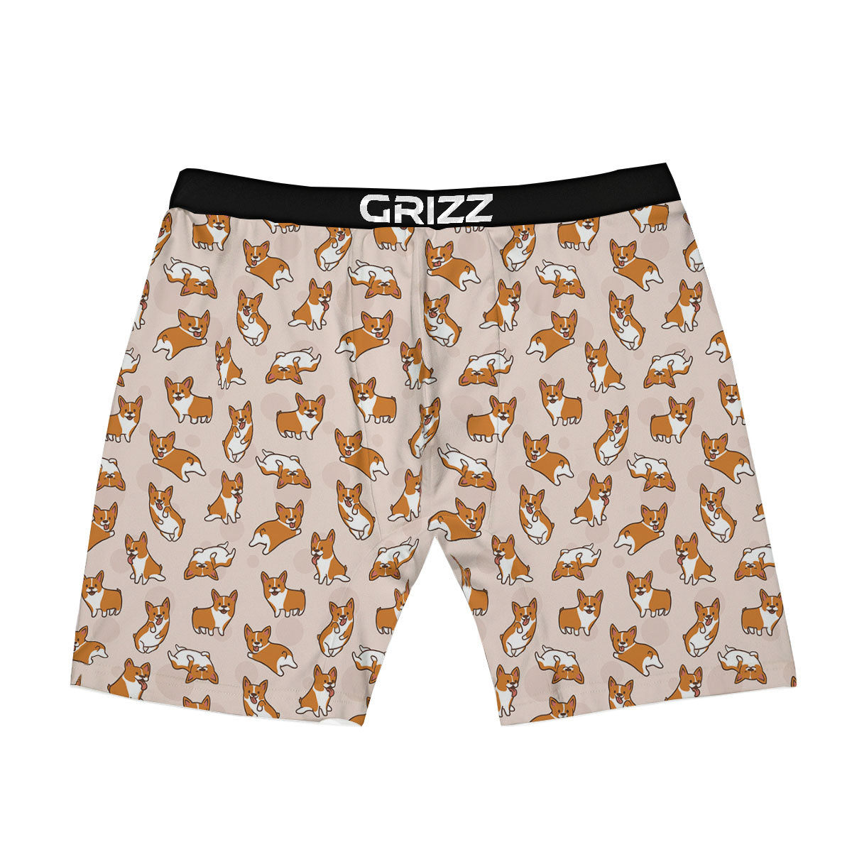 Corgi Cartoon Print Pattern Boxer Briefs-grizzshop