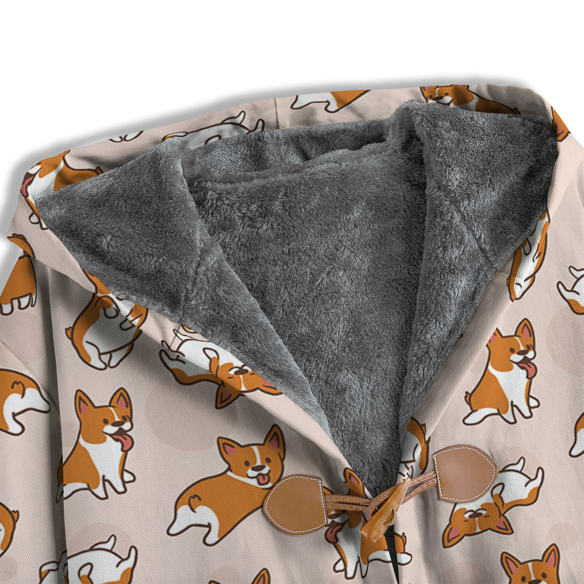 Corgi Cartoon Print Pattern Men's Windbreaker Jacket-grizzshop