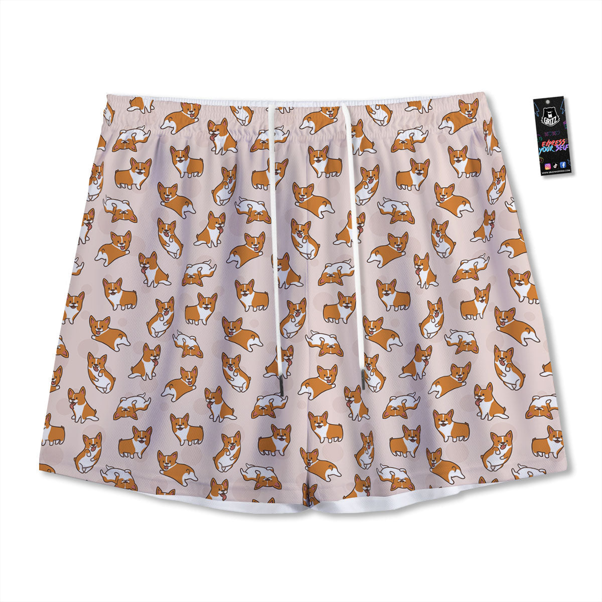 Donut Glaze Print Pattern Mesh Shorts